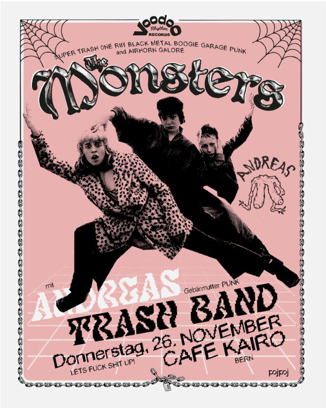 The Monsters Plattentaufe / Support: Andreas Trash Band Café Kairo Lorraine