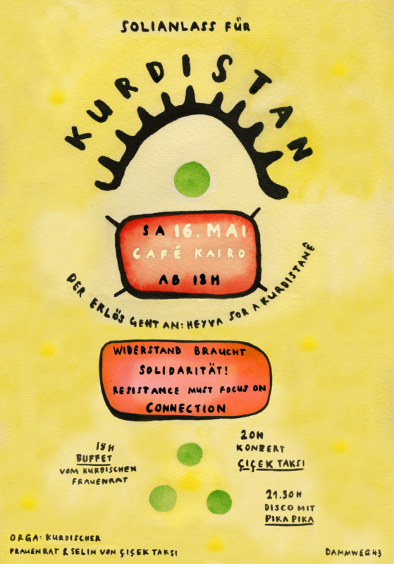 Solianlass für Kurdistan Café Kairo Lorraine